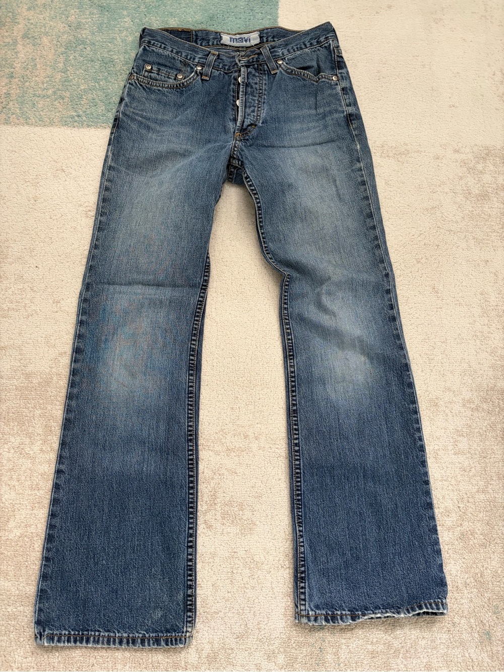 Mavi Vintage-Inspired flare Jeans - Faded Blue Denim